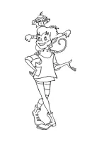 Pippi Langkous kleurplaat 2